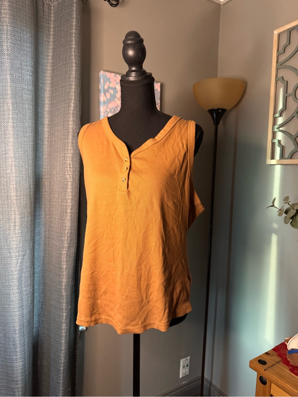 Sonoma Brown Henley Tank